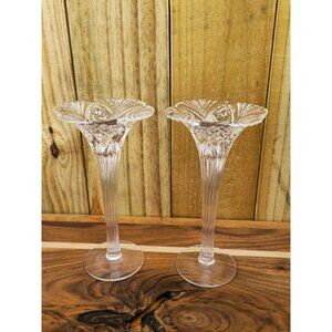 Vintage Cristal d'Arques Vincennes Lead Crystal Candlesticks, Set of 2
